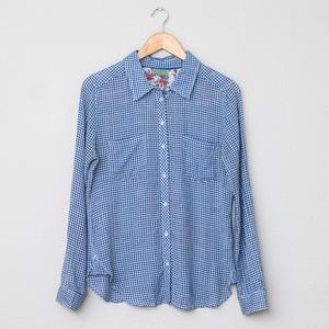 C&C California Women’s Blue Checked Button Up Shir